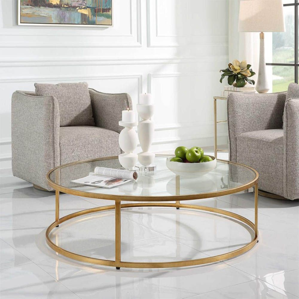 Uttermost round shop coffee table