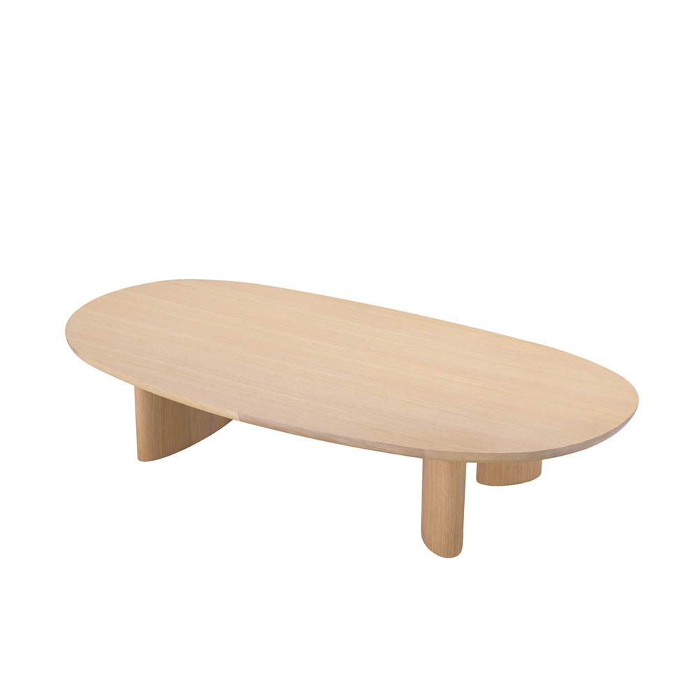 Scandi coffee table in oak veneer and lovely asymmetrical legs