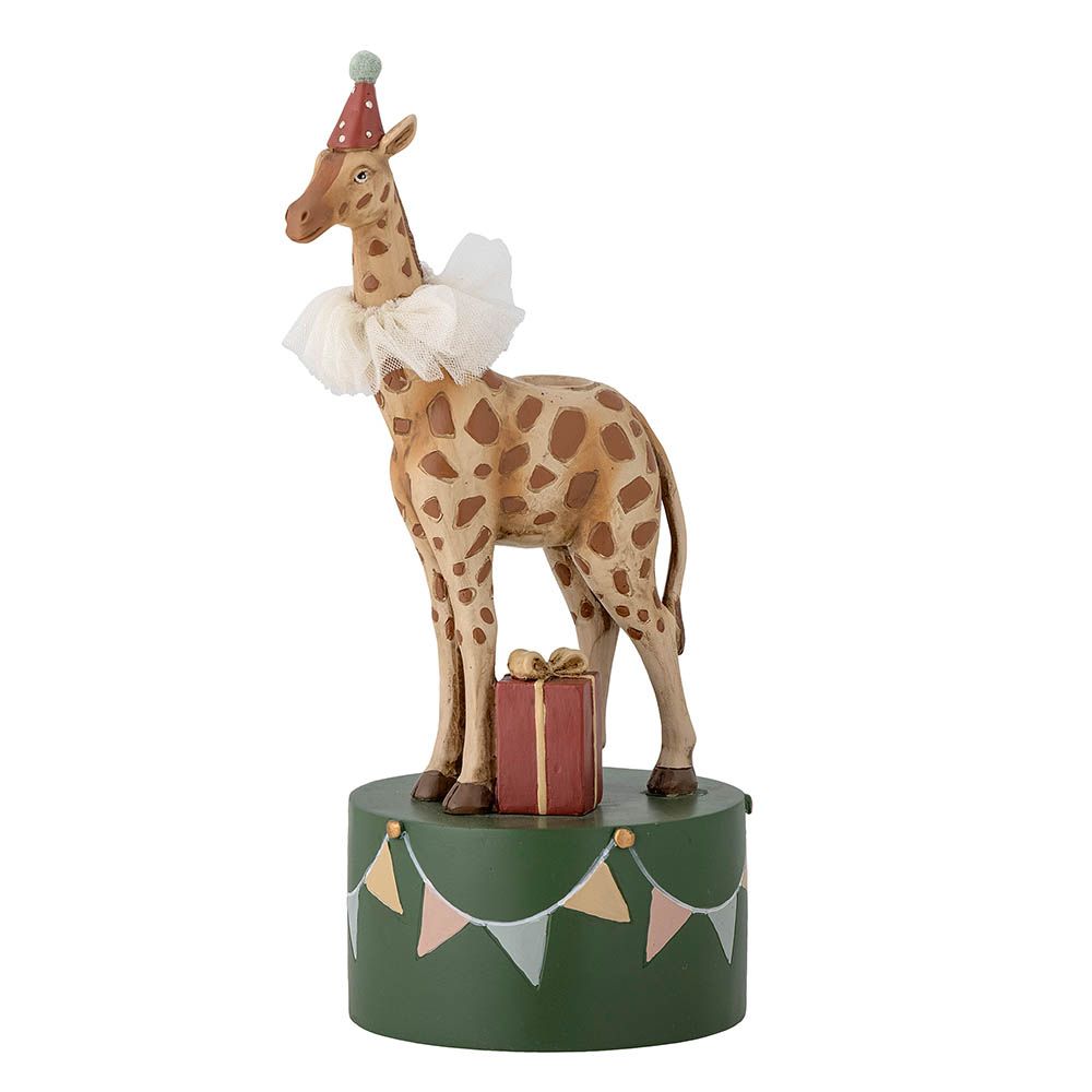 Quaint candle holder in the shape of a giraffe for children's birthday