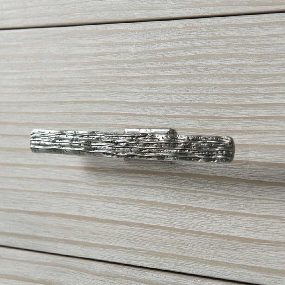 Tall six drawer whitewashed wooden chest
