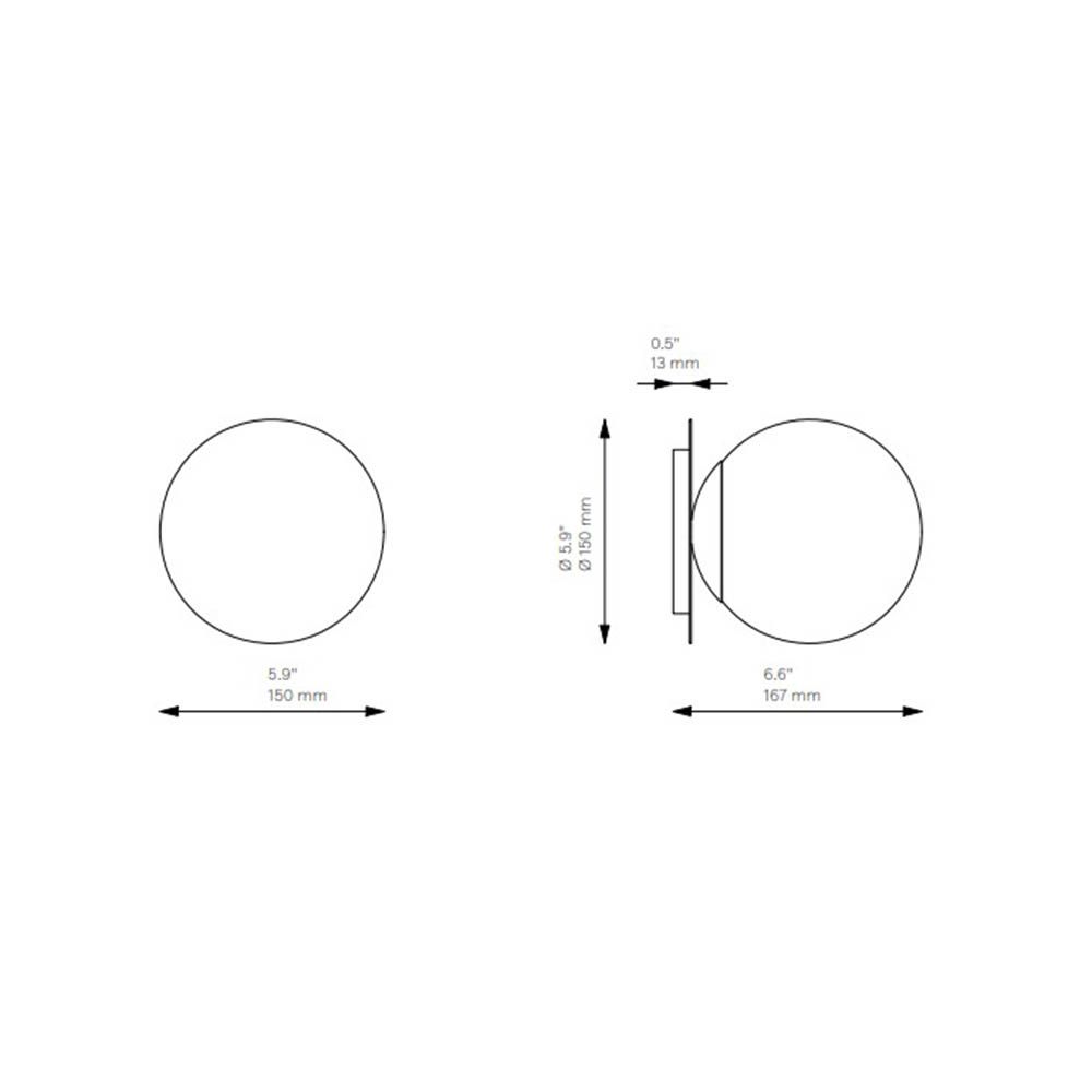 Round wall sconce with transparent glass shade with a gorgeous natural brushed brass finish
