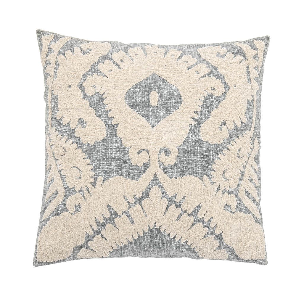Vintage glamour style grey and cream cushion