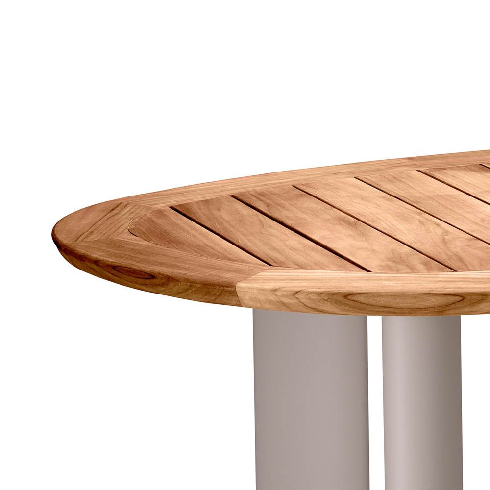 Sophisticated wood top coffee table with unique curved shape