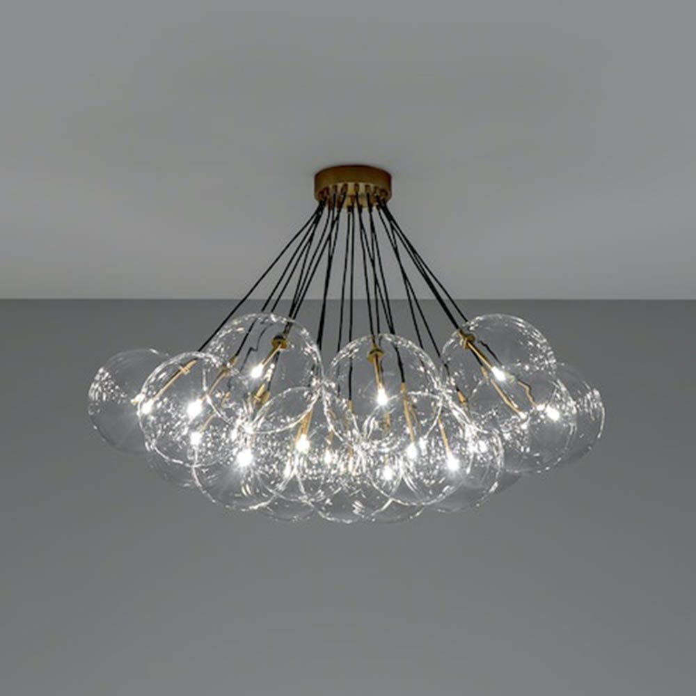 Stunning cloud-like design light with clear orb shades