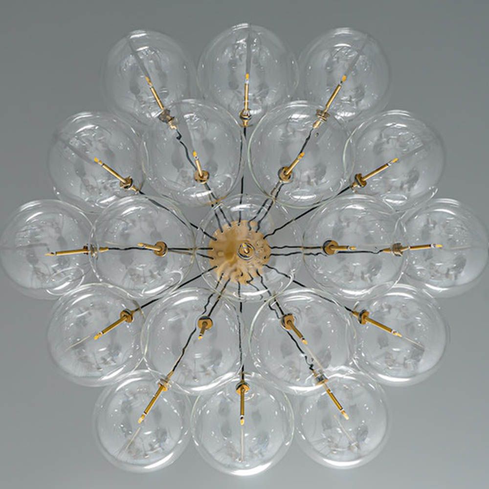Stunning cloud-like design light with clear orb shades