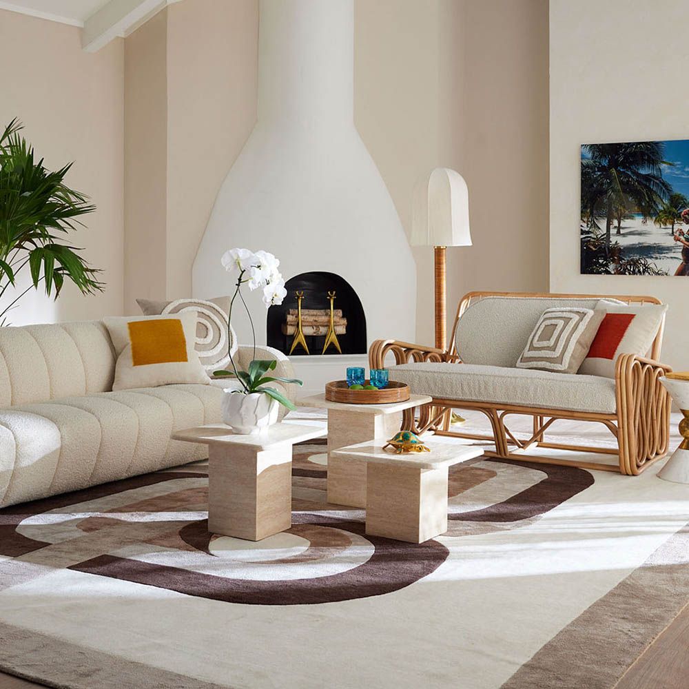 Travertine nesting sale tables