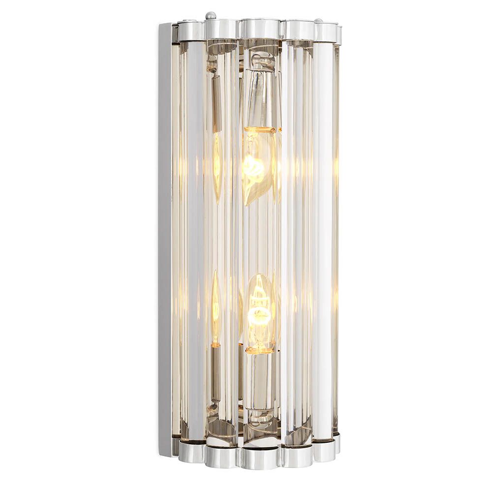 Nickel finish wall lamp