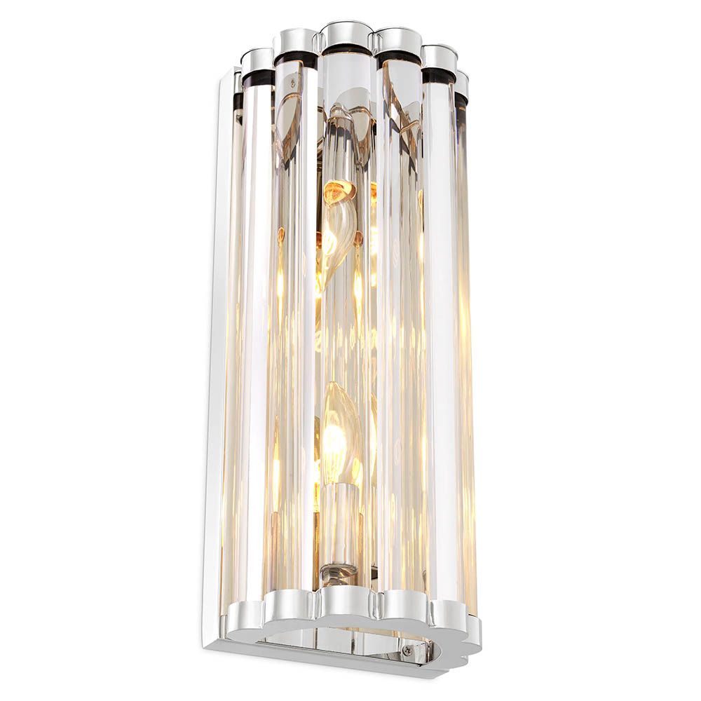 Nickel finish wall lamp