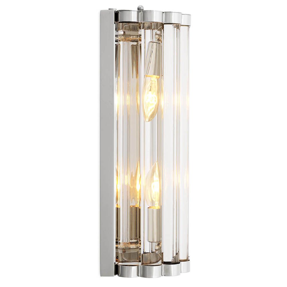 Nickel finish wall lamp