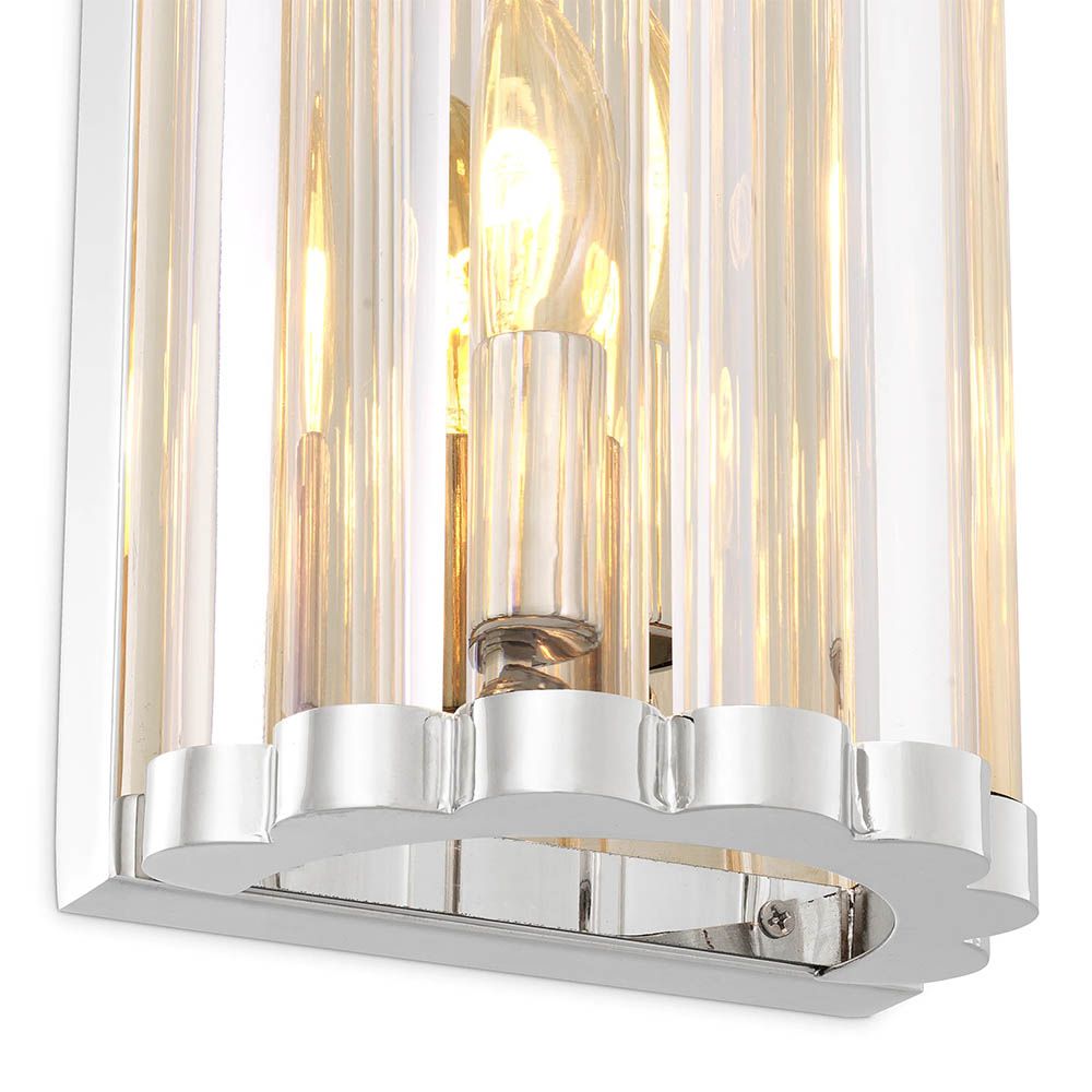 Nickel finish wall lamp