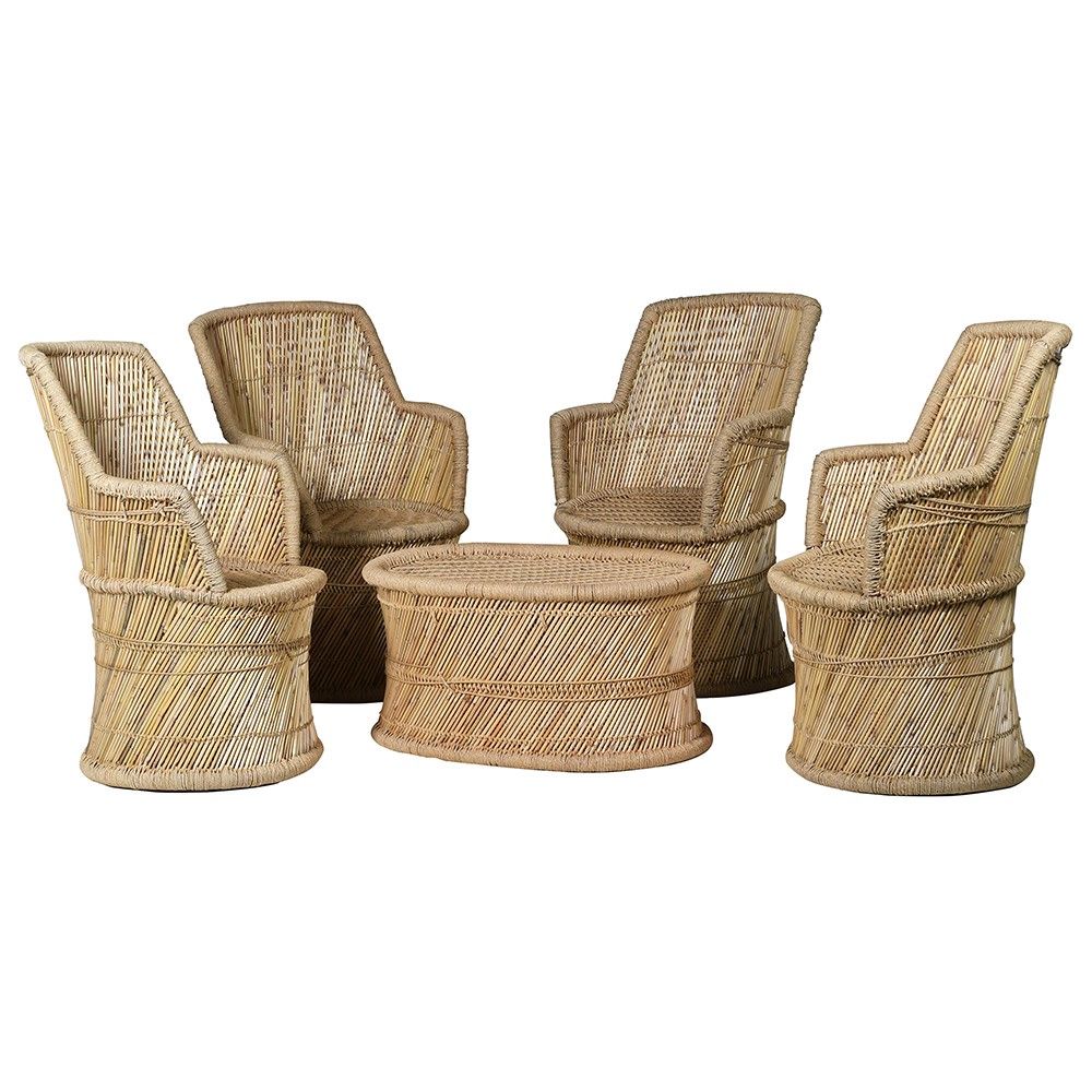 Bamboo chair and discount table set