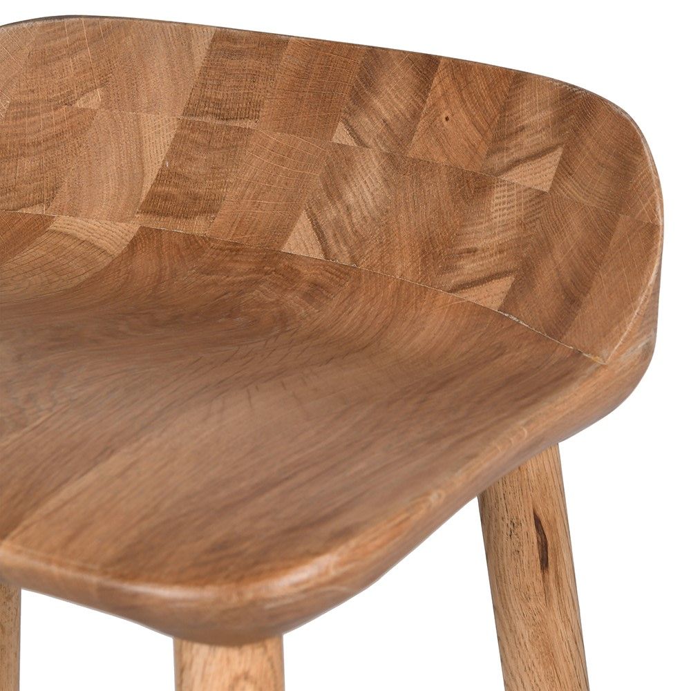 Smooth and sleek wooden bar stool