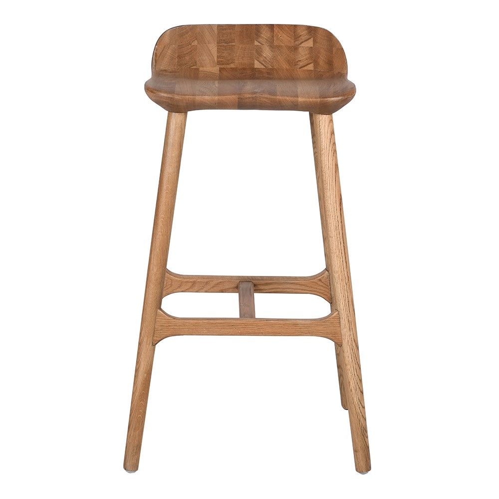 Smooth and sleek wooden bar stool