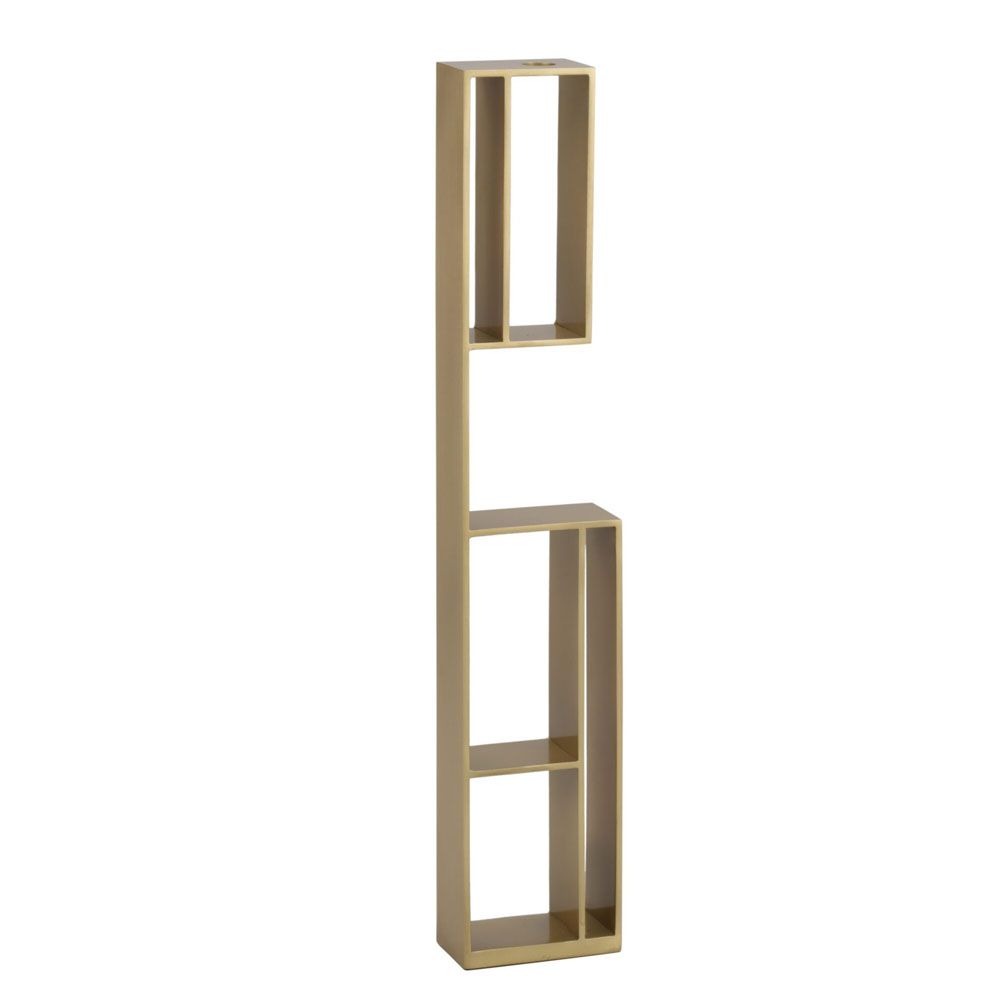 Brass squares candle holder 