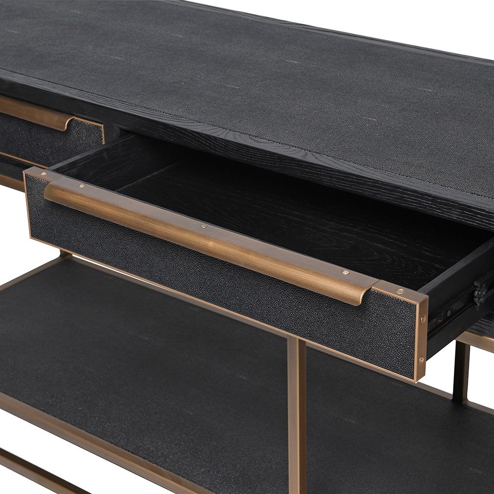 Auric Noir Console Table