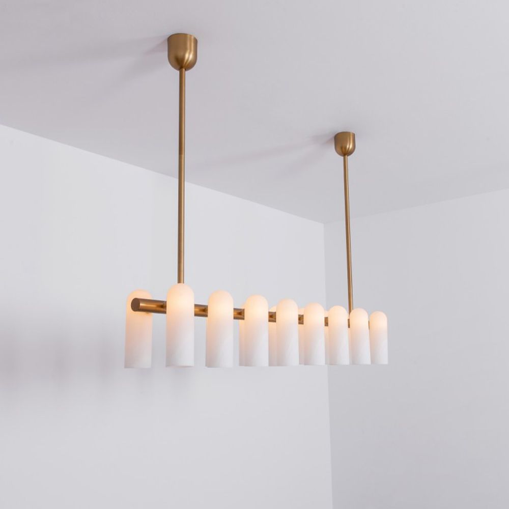 Metal hotsell linear chandelier