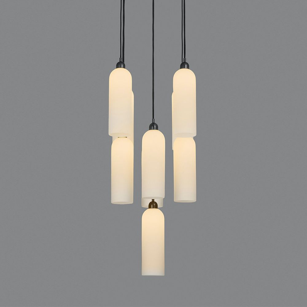 Schwung Odyssey Cluster 9 Chandelier Black Gunmetal Schwung