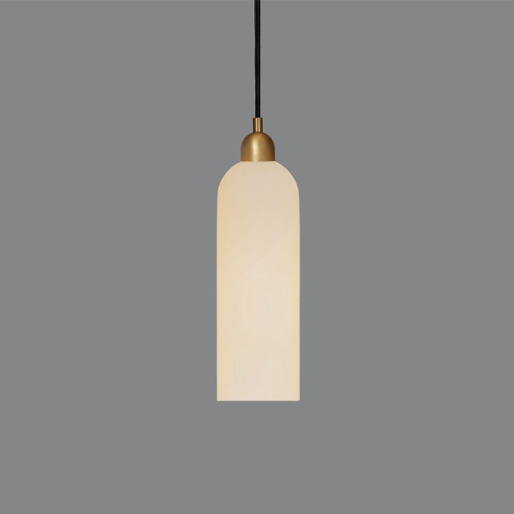 Natural brass pendant shop light