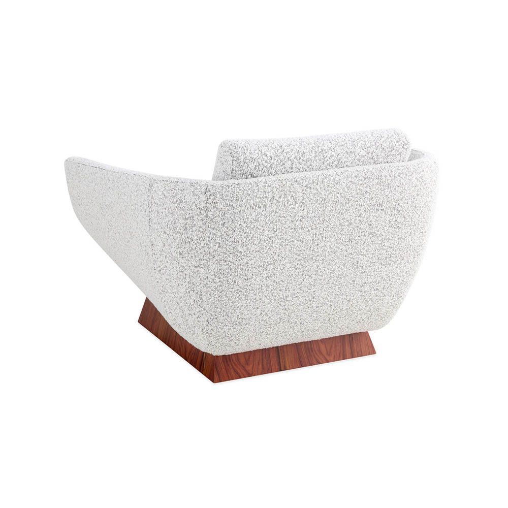 Gorgeous, modern design armchair with rosewood plinth base