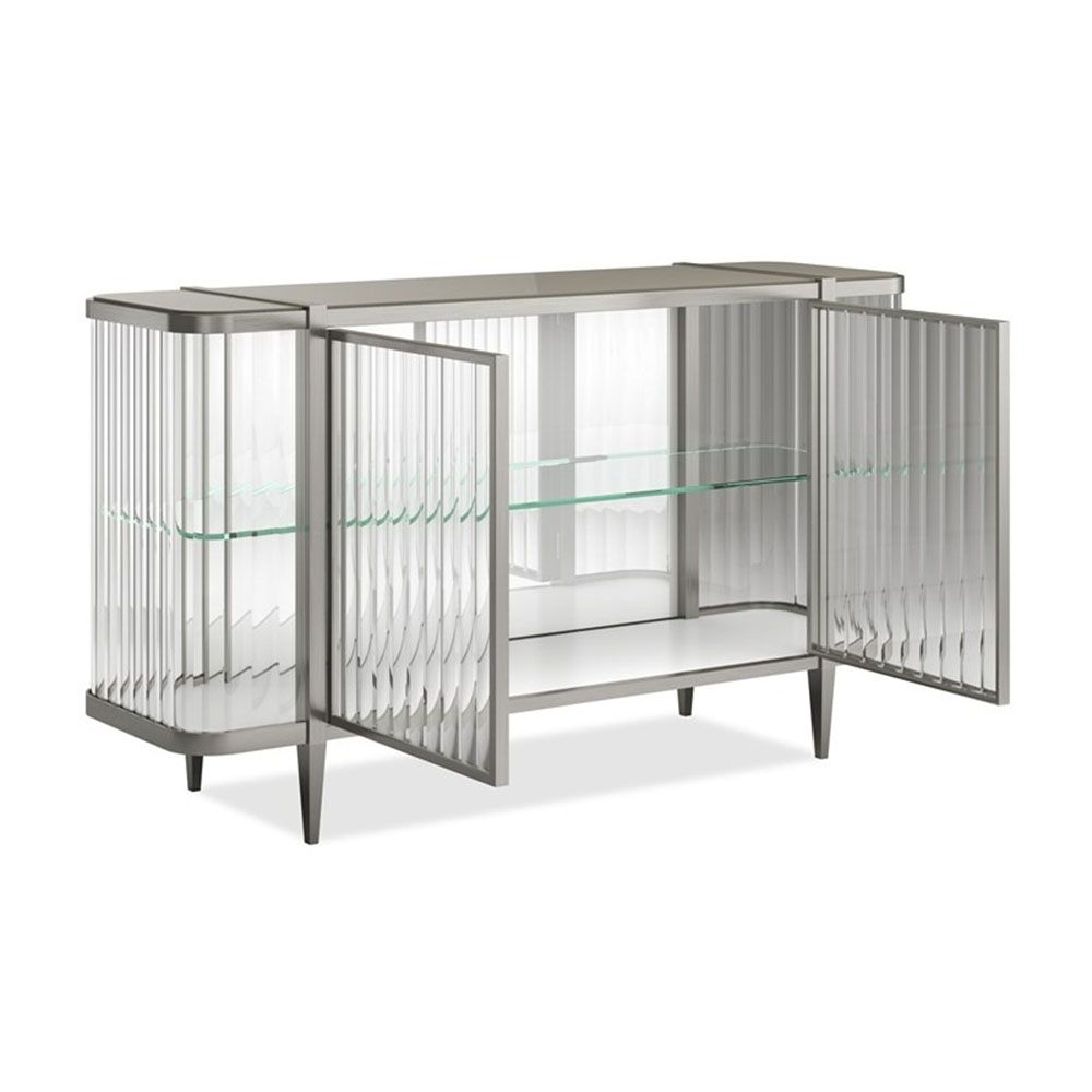 Discover elegance with the Bellagio Cabinet in Chrome by Caracole. A perfect blend of style and functionality for any modern space.