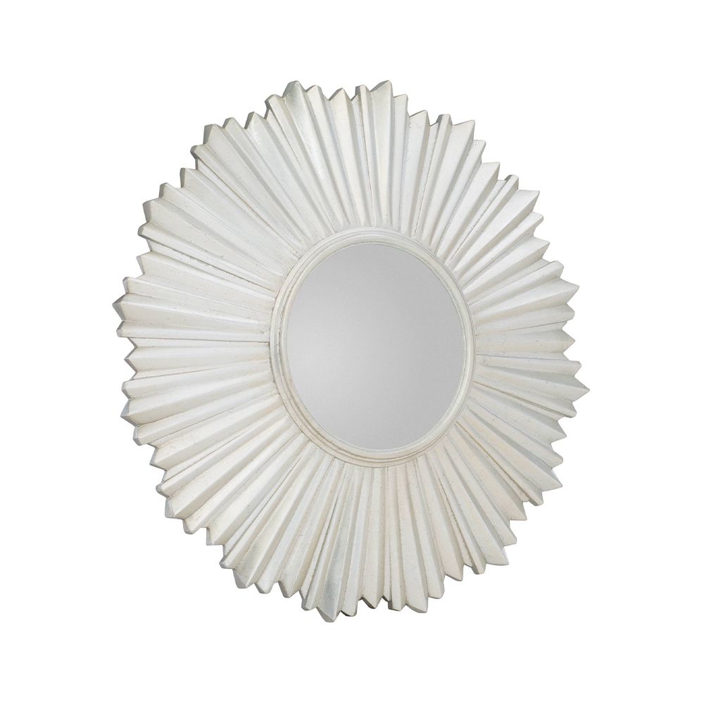 A beautiful wall mirror from Bernhardt with a unique star edge and stunning silver finish 