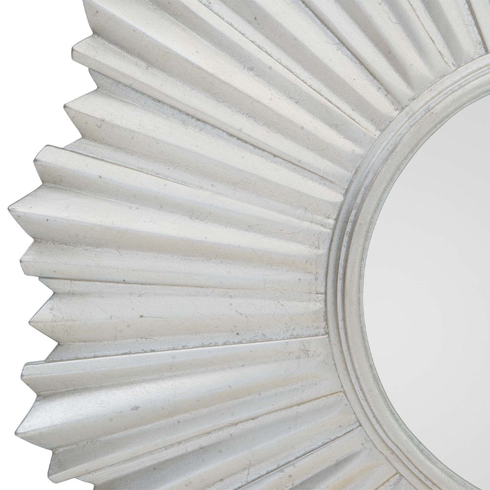A beautiful wall mirror from Bernhardt with a unique star edge and stunning silver finish 