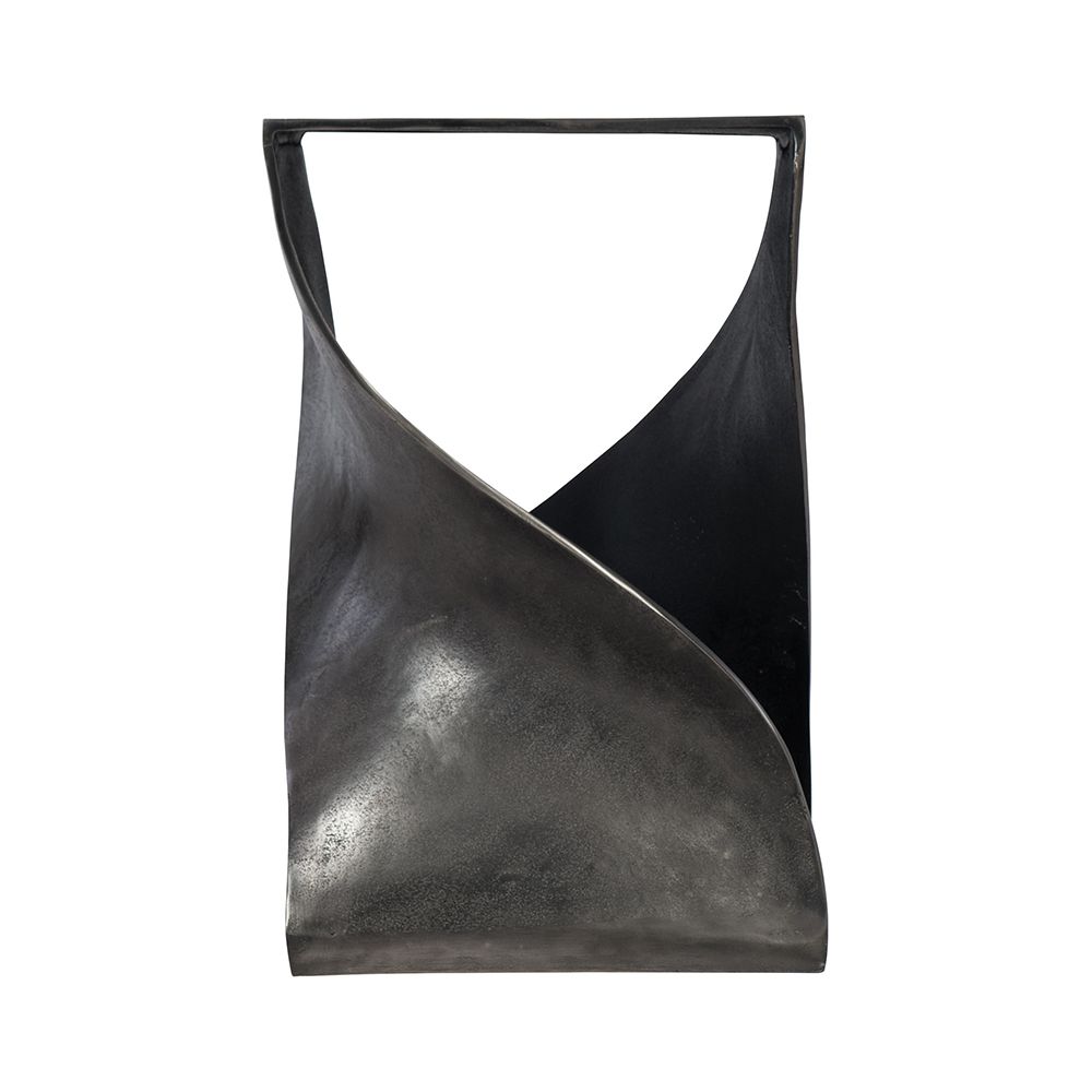 A statement side table crafted from aluminium with a stylish structure and distinctive design 