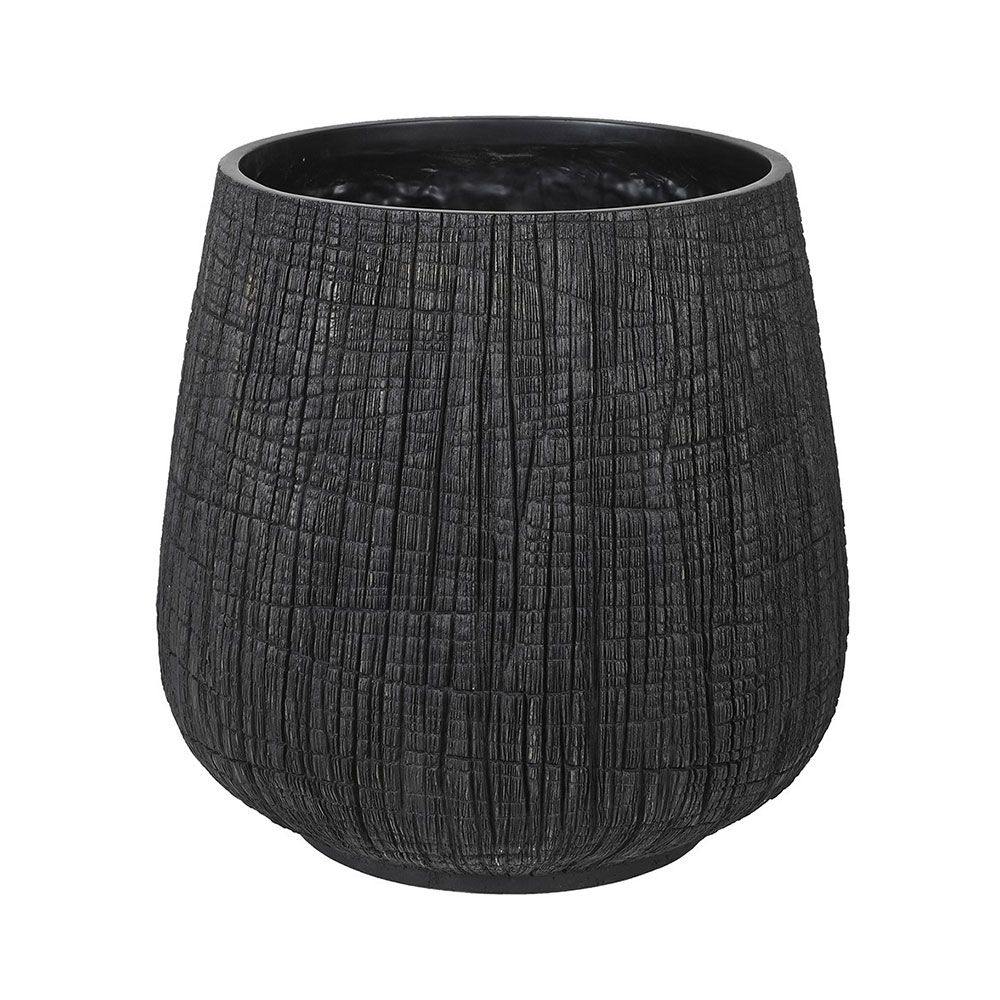 Elegant textured pot in white and black