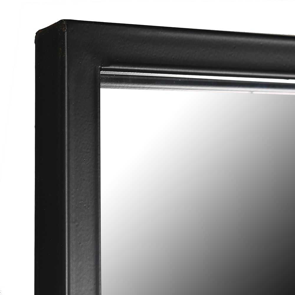Elegant mirror with black panel frame details