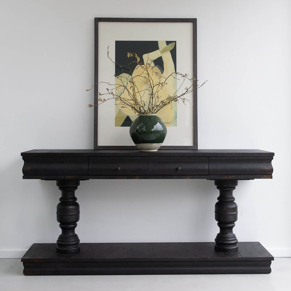 Lewes Console Table Black Sweetpea & Willow