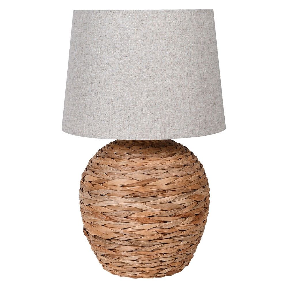 Grey wicker lamp top