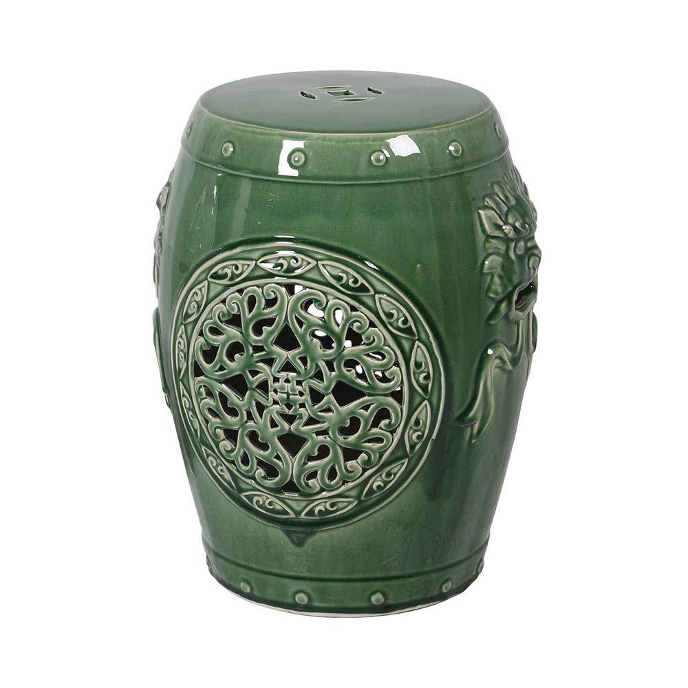 Green store ceramic stool