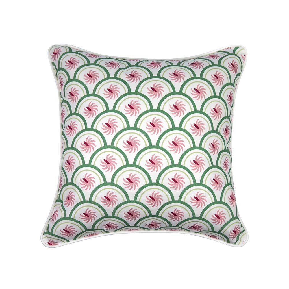 18+ Green Block Print Pillow