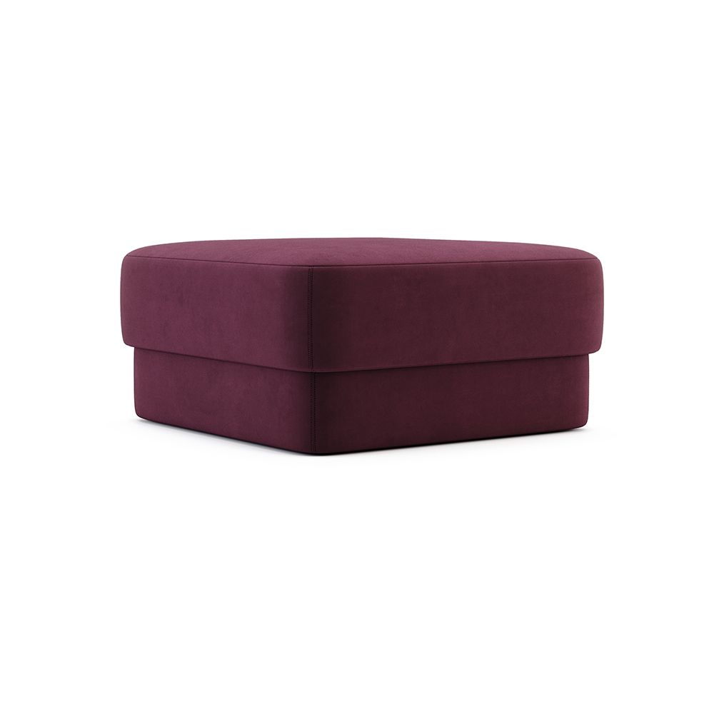 Luxury velvet square pouffe with sumptuous design