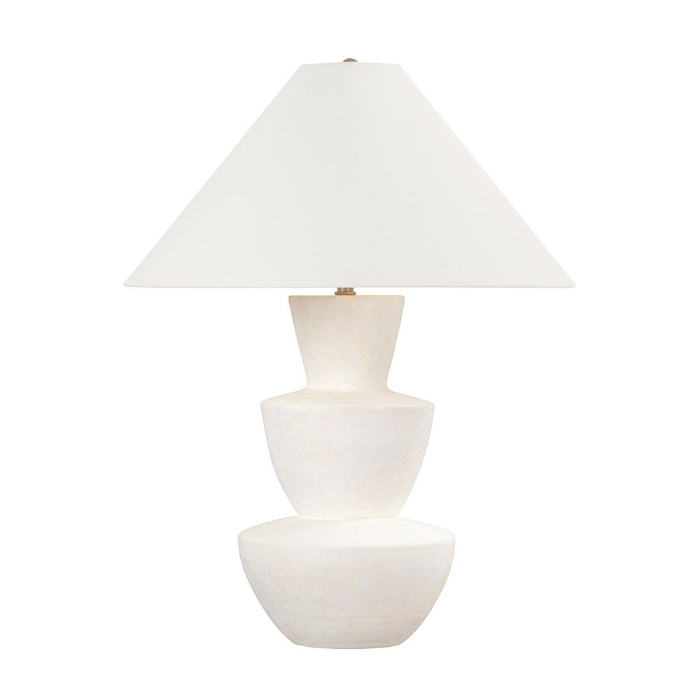 White side lamp with sculptural base