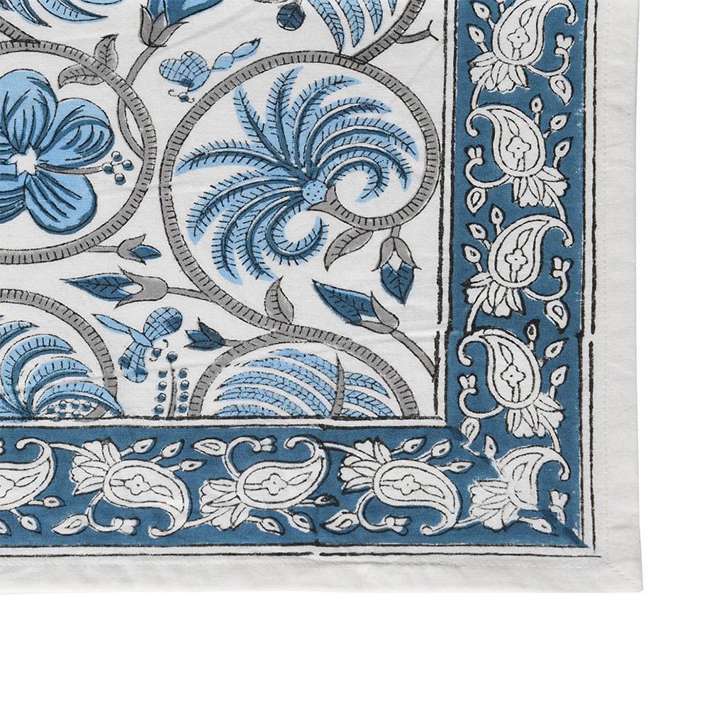Gorgeous, floral patterned blue and white placemat