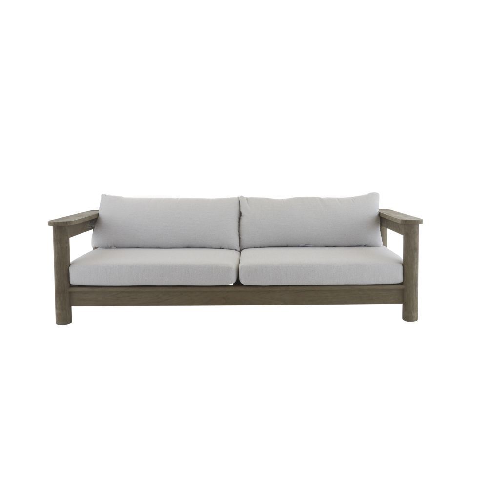 Elevate your outdoor space with the Caldwell Outdoor Sofa in Porpoise Boucle. Stylish, durable, and comfortable for any gathering. Relax in luxury!