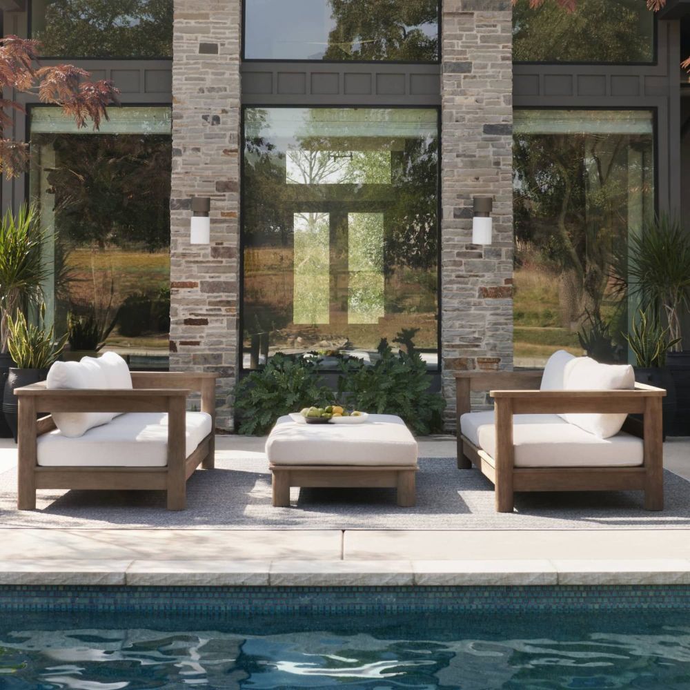 Enhance your outdoor space with the Caldwell Outdoor Sofa in Shale. Stylish, durable, and comfortable for ultimate relaxation. Perfect for gatherings!