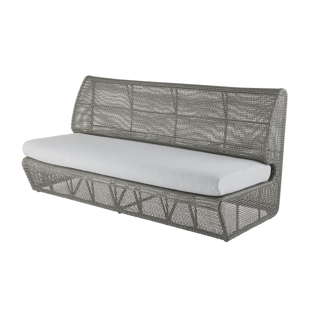 Elevate your outdoor space with the Dupont Outdoor Sofa in Porpoise Bouclé. Stylish, comfortable, and weather-resistant for ultimate relaxation.