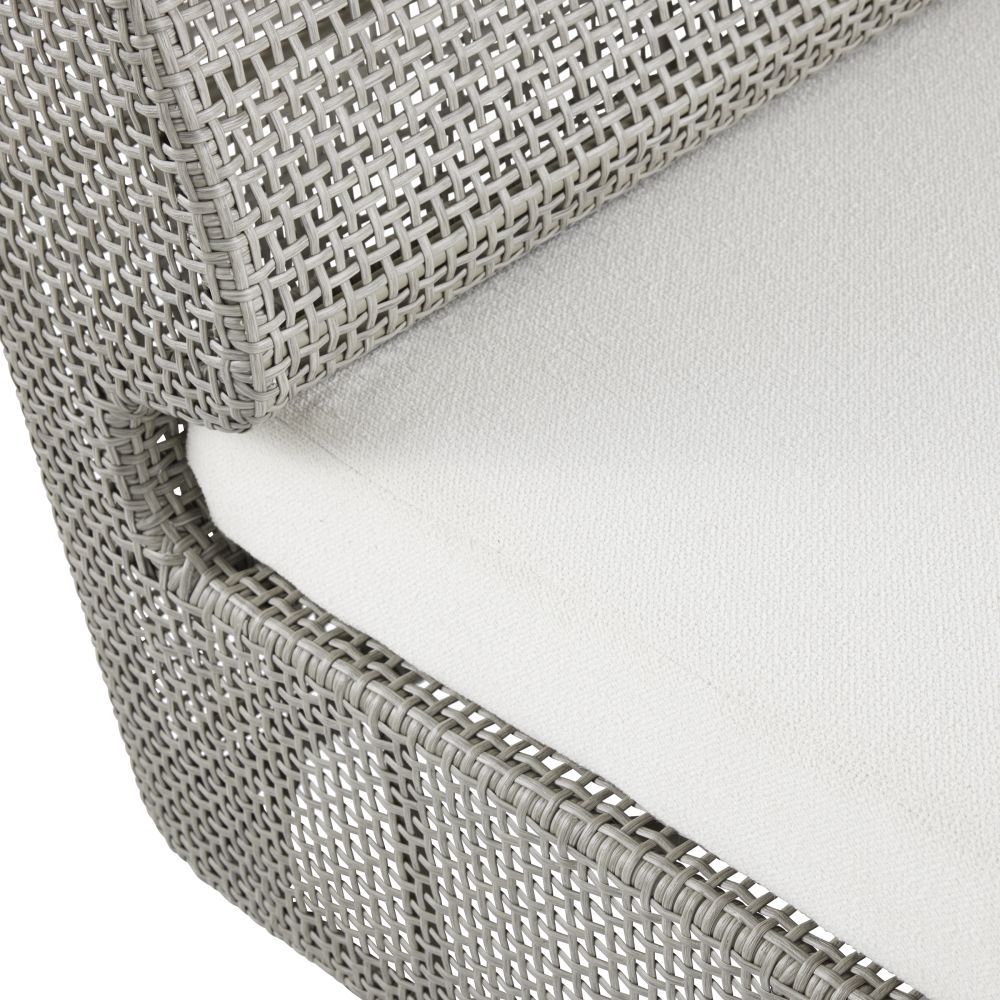 Elevate your outdoor space with the Dupont Outdoor Sofa in Porpoise Bouclé. Stylish, comfortable, and weather-resistant for ultimate relaxation.