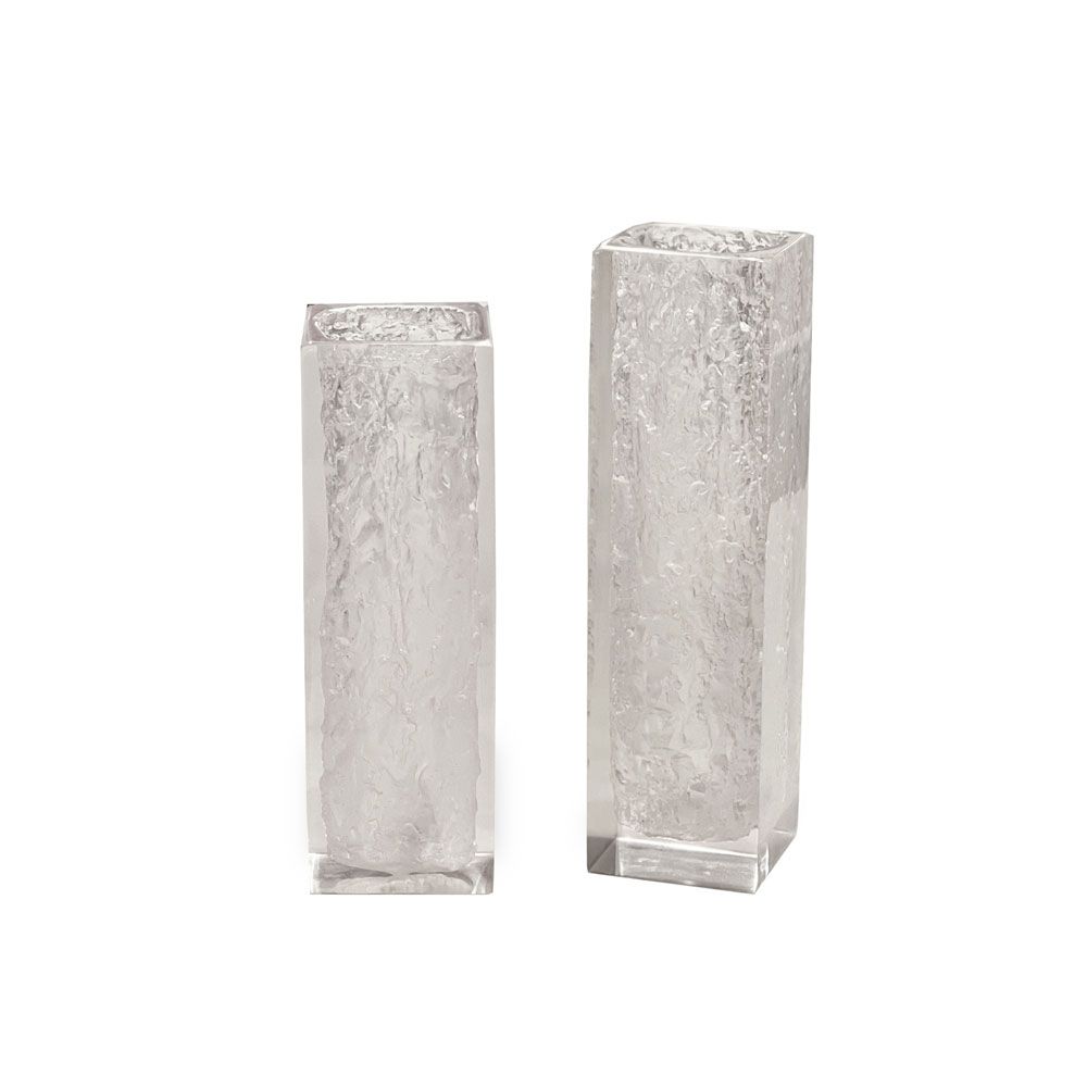 Small textured glass vase 
