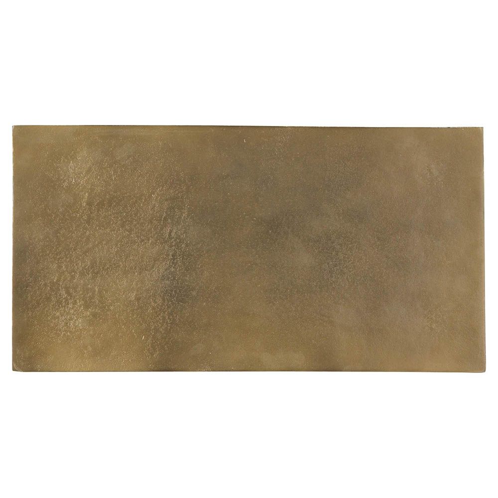 Set of three nesting tables with gold finish surface
