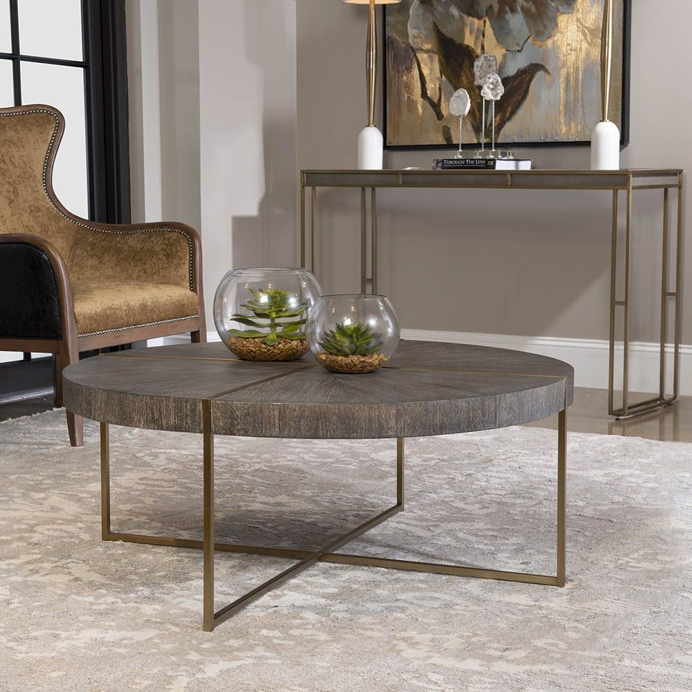Uttermost round shop coffee table