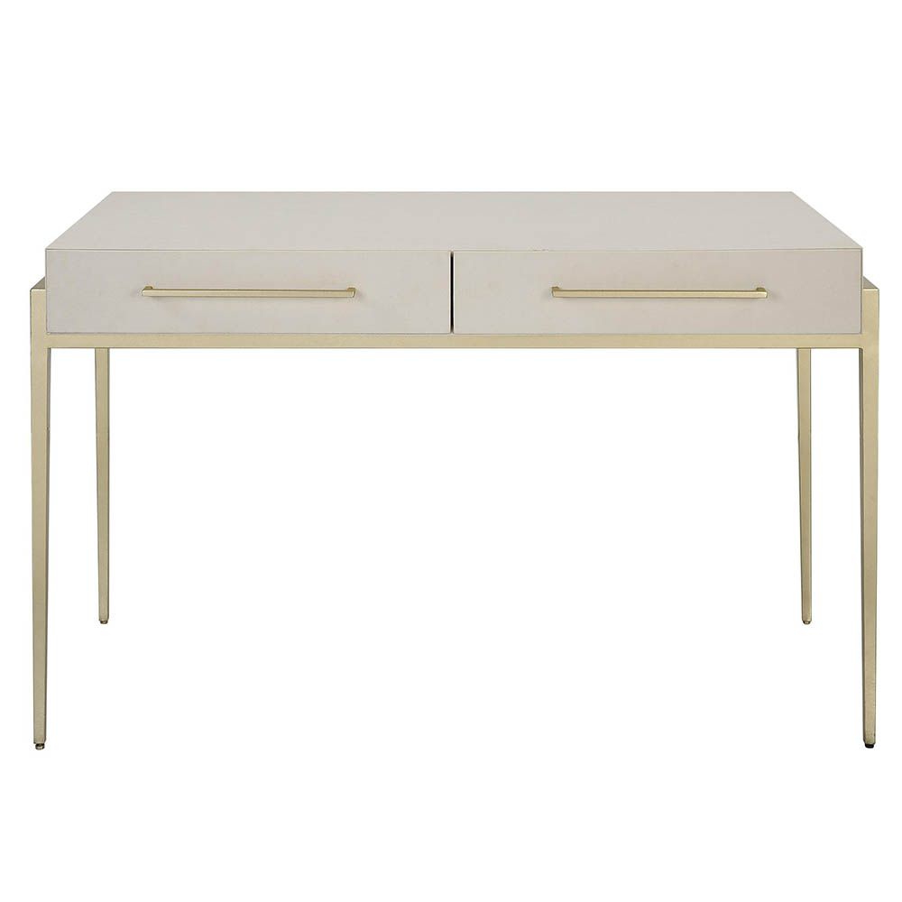 White desk gold deals accents