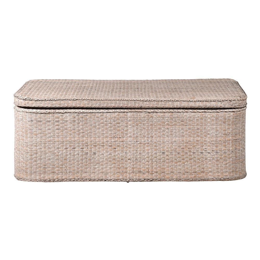 Natural rattan storage box