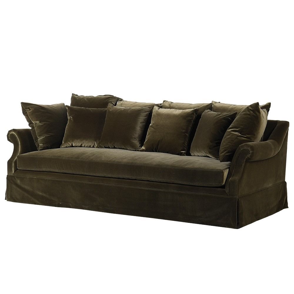Indulge in elegance with the Velvet Luxe Scroll Arm Sofa. Its sumptuous fabric and classic design add a touch of sophistication to any space.
