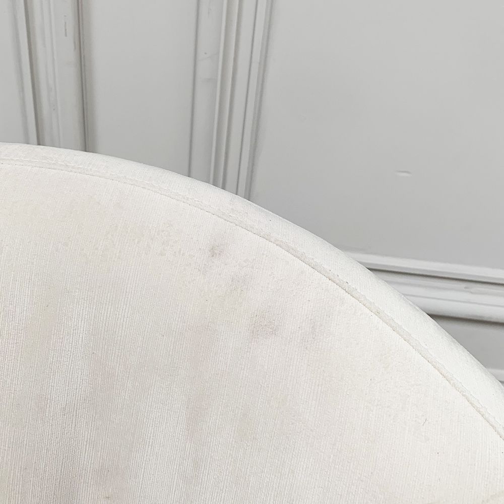 Clearance - A stunning white swivel/rocking chair with a golden base