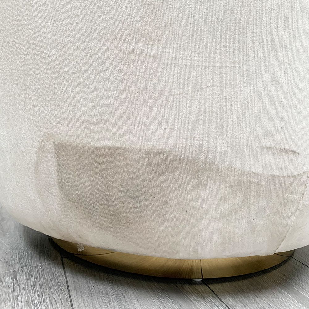 Clearance - A stunning white swivel/rocking chair with a golden base