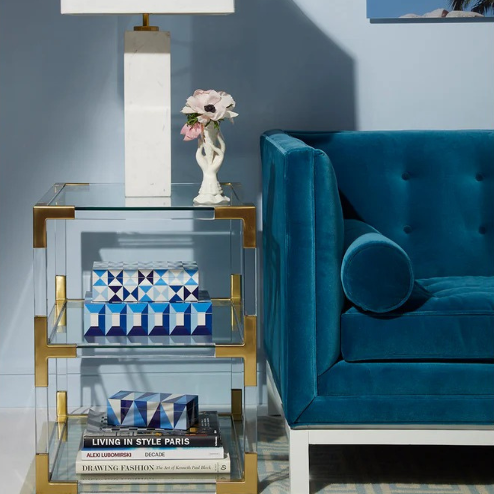 Clearance Jacques Two-Tier Side Table - Brass