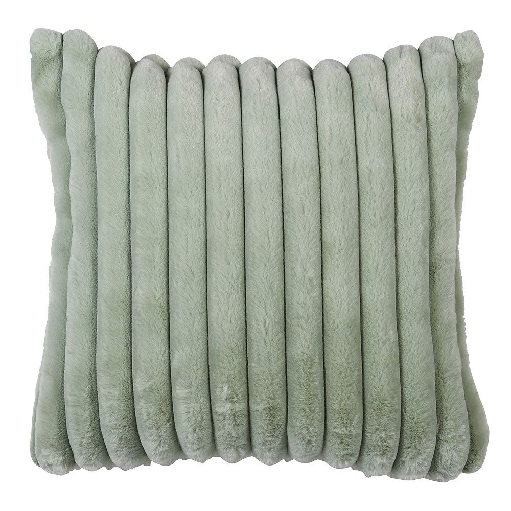Jolie Faux Fur Cushion Cover Green Willows Collection Accessories Sweetpea Willow